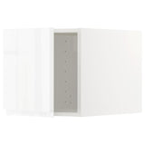 METOD top cabinet, white/Voxtorp high-gloss/white, 40x40 cm