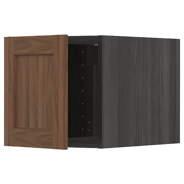 METOD - Top cabinet, black Enköping/brown walnut effect, 40x40 cm - best price from Maltashopper.com 99476763