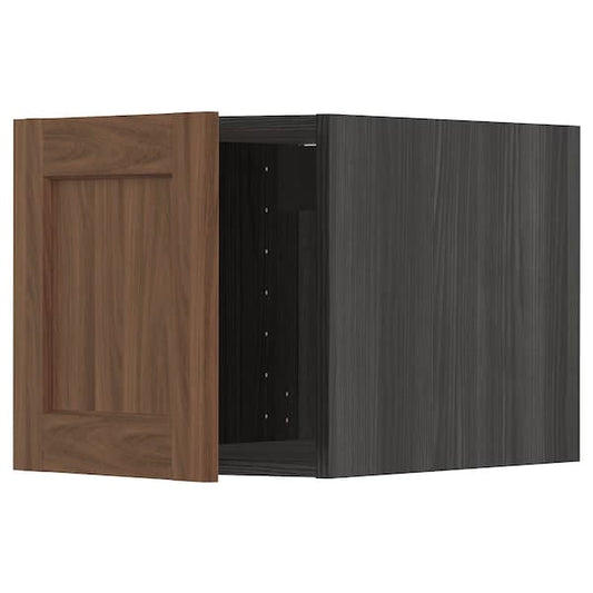 Ikea METOD - Top cabinet, black Enköping/brown walnut effect, 40x40 cm