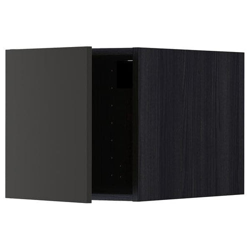 METOD - Top cabinet, black/Nickebo matt anthracite, 40x40 cm