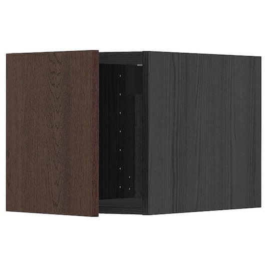 METOD - Top cabinet, black/Sinarp brown, 40x40 cm - best price from Maltashopper.com 39466248