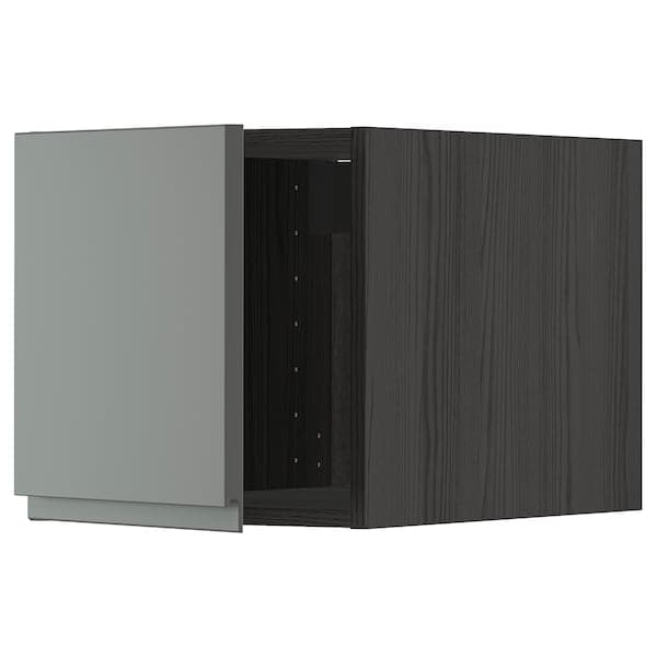 METOD - Top cabinet, black/Voxtorp dark grey , 40x40 cm - best price from Maltashopper.com 19455514