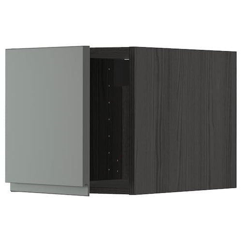 METOD - Top cabinet, black/Voxtorp dark grey , 40x40 cm