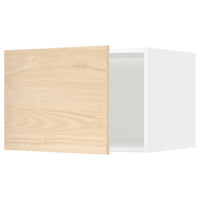 METOD - Top cabinet for fridge/freezer, white/Askersund light ash effect, 60x40 cm - best price from Maltashopper.com 99457458