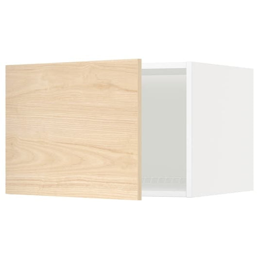 Ikea METOD - Top cabinet for fridge/freezer, white/Askersund light ash effect, 60x40 cm