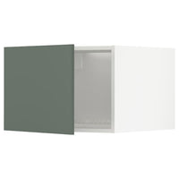 METOD - Top cabinet for fridge/freezer, white/Bodarp grey-green, 60x40 cm - best price from Maltashopper.com 39463706
