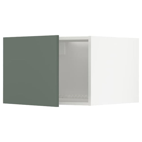 METOD - Top cabinet for fridge/freezer, white/Bodarp grey-green, 60x40 cm