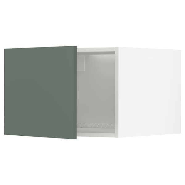 METOD - Top cabinet for fridge/freezer, white/Bodarp grey-green, 60x40 cm