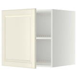 METOD top cabinet for fridge/freezer, white/Bodbyn off-white, 60x60 cm