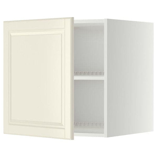 METOD - Top cabinet for fridge/freezer, white/Bodbyn off-white , 60x60 cm