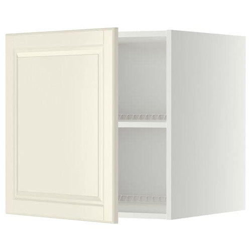METOD top cabinet for fridge/freezer, white/Bodbyn off-white, 60x60 cm