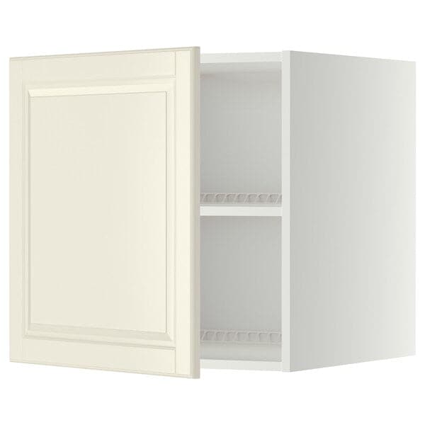 METOD - Top cabinet for fridge/freezer, white/Bodbyn off-white , 60x60 cm