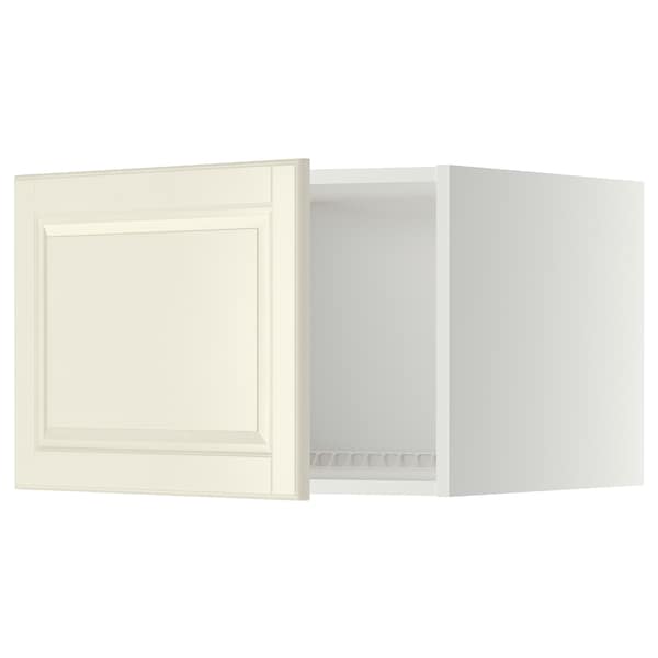 METOD - Top cabinet for fridge/freezer, white/Bodbyn off-white