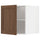 METOD - METOD Top cabinet for fridge/freezer, white Enköping/brown walnut effect, 60x60 cm