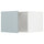 METOD top cabinet for fridge/freezer, white/Kallarp light grey-blue, 60.0x40.0x61.6 cm
