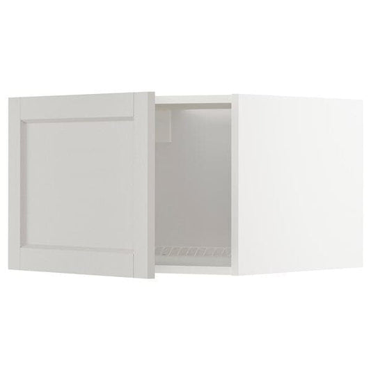 Ikea METOD - Top cabinet for fridge/freezer, white/Lerhyttan light grey, 60x40 cm