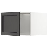 METOD top cabinet for fridge/freezer, white/Lerhyttan black stained, 60x40 cm