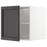 METOD top cabinet for fridge/freezer, white/Lerhyttan black stained, 60x60 cm