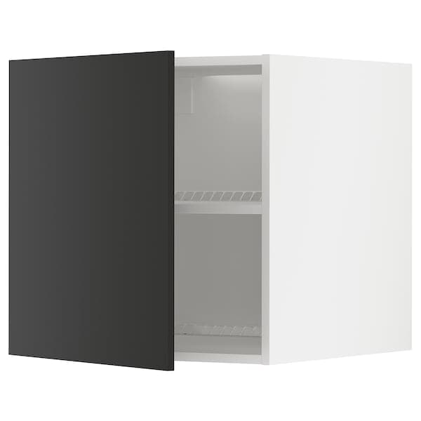 Ikea METOD - Top cabinet for fridge/freezer, white/Nickebo matt anthracite , 60x60 cm