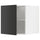 METOD - Top cabinet for fridge/freezer, white/Nickebo matt anthracite , 60x60 cm
