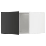 METOD top cabinet for fridge/freezer, white/Nickebo matt anthracite, 60x40 cm