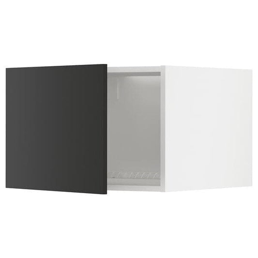 METOD - Top cabinet for fridge/freezer, white/Nickebo matt anthracite, 60x40 cm - best price from Maltashopper.com 59497852