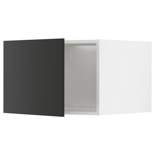 METOD - Top cabinet for fridge/freezer, white/Nickebo matt anthracite, 60x40 cm
