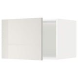 METOD top cabinet for fridge/freezer, white/Ringhult light grey, 60x40 cm