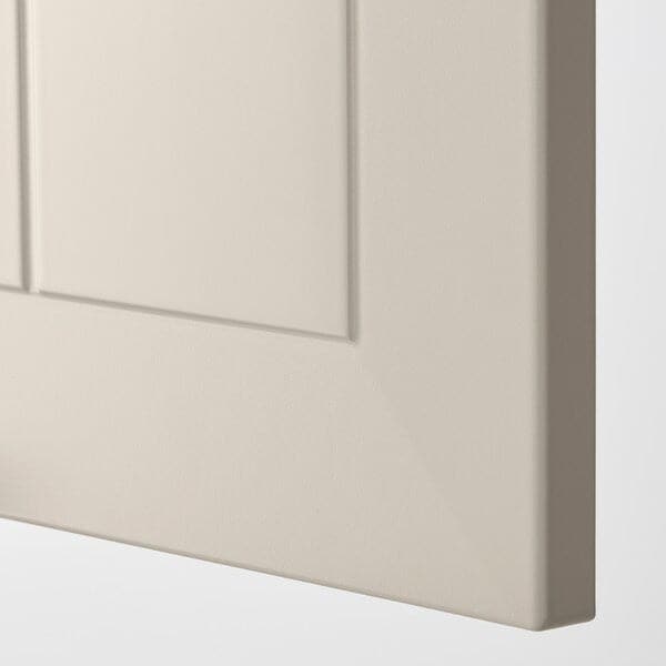 METOD - Top cabinet for fridge/freezer, white/Stensund beige, 60x40 cm - best price from Maltashopper.com 69454593