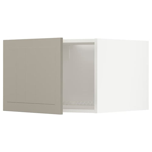 METOD - Top cabinet for fridge/freezer, white/Stensund beige, 60x40 cm