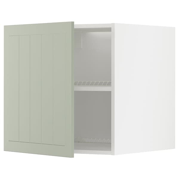 Ikea METOD - Top cabinet for fridge/freezer, white/Stensund light green, 60x60 cm