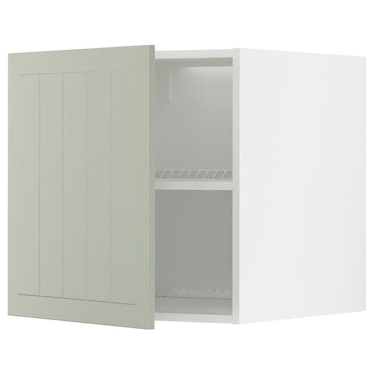 Ikea METOD - Top cabinet for fridge/freezer, white/Stensund light green, 60x60 cm