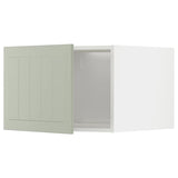 METOD top cabinet for fridge/freezer, white/Stensund light green, 60x40 cm