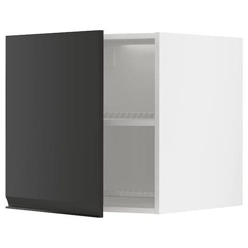 METOD - Top cabinet for fridge/freezer, white/Upplöv matt anthracite , 60x60 cm