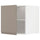 METOD top cabinet for fridge/freezer, white/Upplöv matt dark beige, 60x60 cm