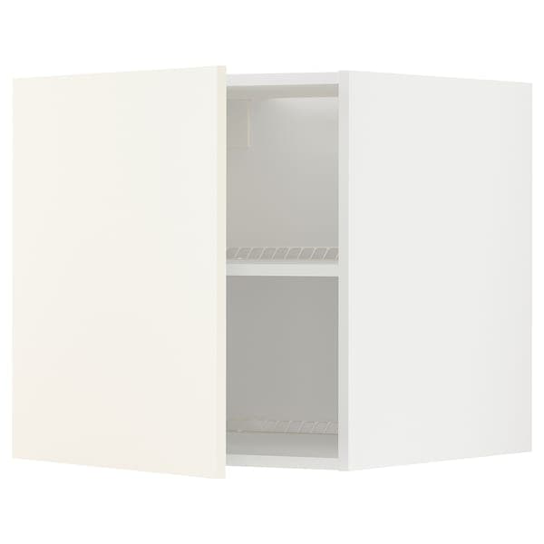 METOD - Top cabinet for fridge/freezer, white/Vallstena white, 60x60 cm - best price from Maltashopper.com 99507298