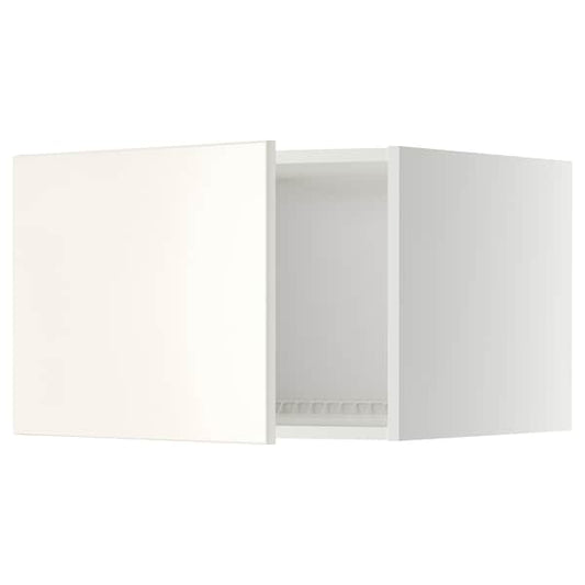 Ikea METOD - Top cabinet for fridge/freezer, white/Veddinge white, 60x40 cm