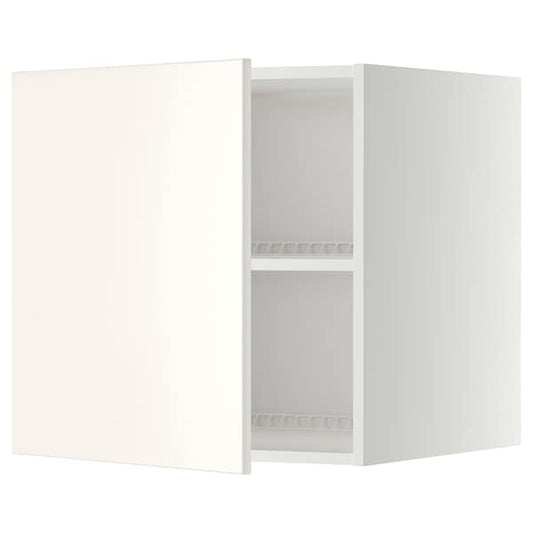 Ikea METOD - Top cabinet for fridge/freezer, white/Veddinge white, 60x60 cm