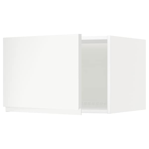 METOD - Top cabinet for fridge/freezer, white/Voxtorp matt white, 60x40 cm - best price from Maltashopper.com 99459933