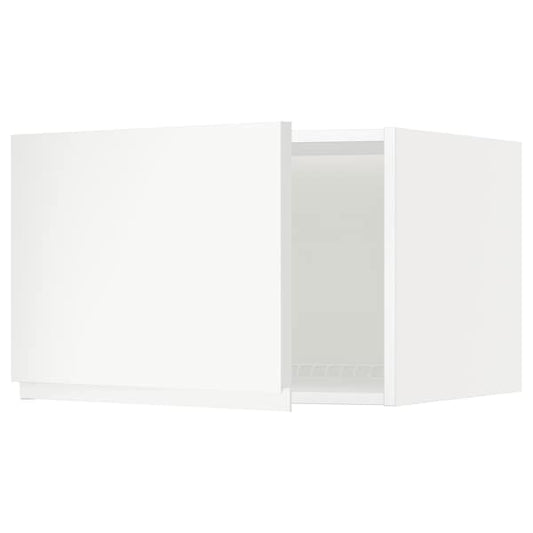 METOD - Top cabinet for fridge/freezer, white/Voxtorp matt white, 60x40 cm - best price from Maltashopper.com 99459933