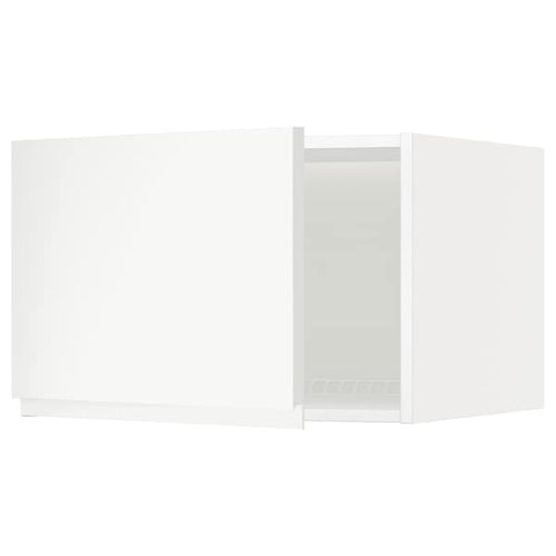 METOD top cabinet for fridge/freezer, white/Voxtorp matt white, 60x40 cm