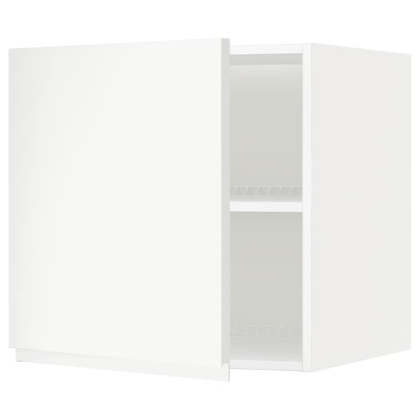 METOD - Top cabinet for fridge/freezer, white/Voxtorp matt white, 60x60 cm - best price from Maltashopper.com 09466909