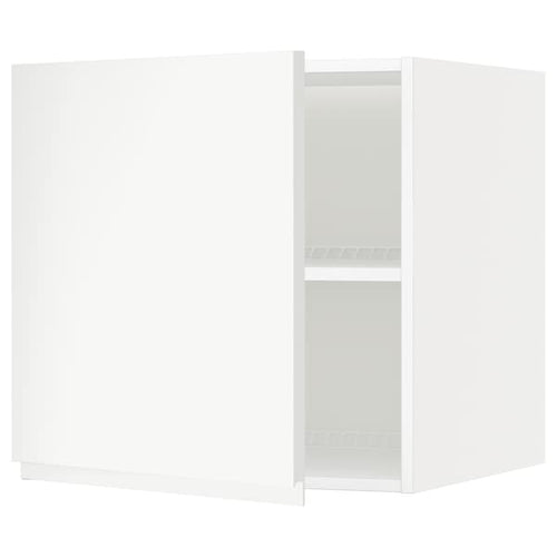 METOD top cabinet for fridge/freezer, white/Voxtorp matt white, 60x60 cm