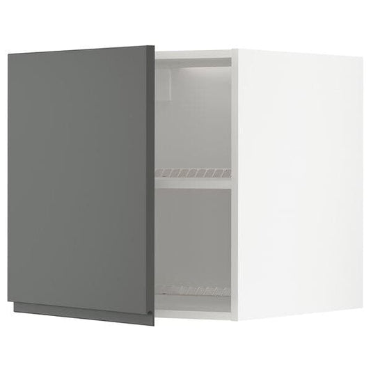 Ikea METOD - Top cabinet for fridge/freezer, white/Voxtorp dark grey , 60x60 cm