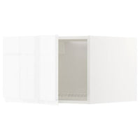 METOD - Top cabinet for fridge/freezer, white/Voxtorp high-gloss/white, 60x40 cm - best price from Maltashopper.com 79468924