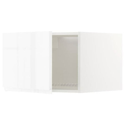METOD - Top cabinet for fridge/freezer, white/Voxtorp high-gloss/white, 60x40 cm
