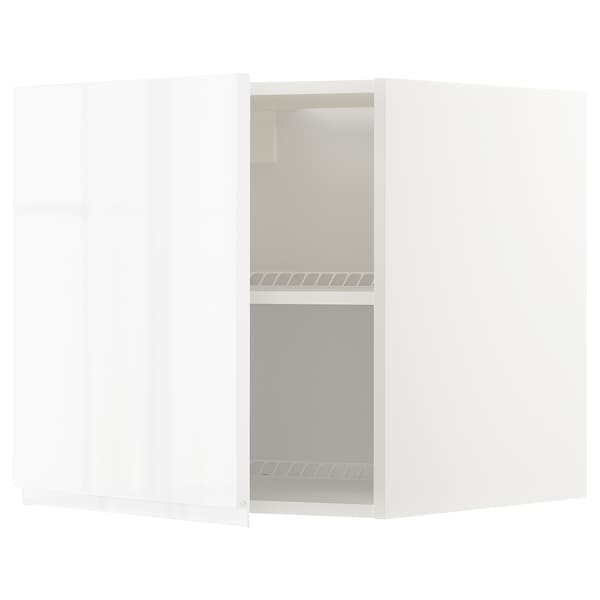 METOD - Top cabinet for fridge/freezer, white/Voxtorp high-gloss/white, 60x60 cm - best price from Maltashopper.com 79464228
