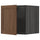 METOD - METOD Top cabinet for fridge/freezer, black Enköping/brown walnut effect, 60x60 cm