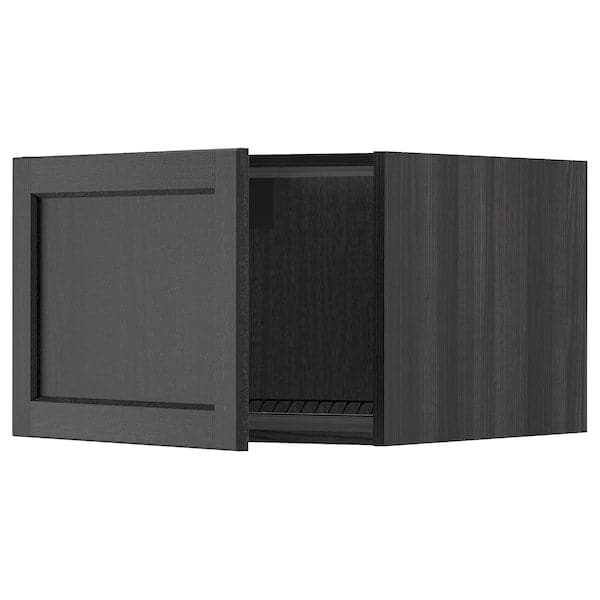 METOD - Top cabinet for fridge/freezer, black/Lerhyttan black stained, 60x40 cm - best price from Maltashopper.com 29467314