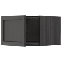 METOD - Top cabinet for fridge/freezer, black/Lerhyttan black stained, 60x40 cm - best price from Maltashopper.com 29467314